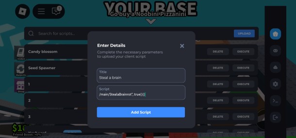 Add Script